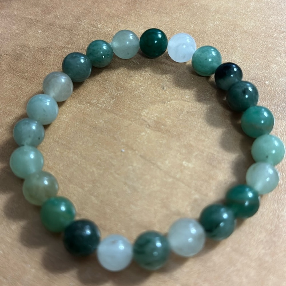 #075 Dragon Vein  Agate Bracelet 8mm